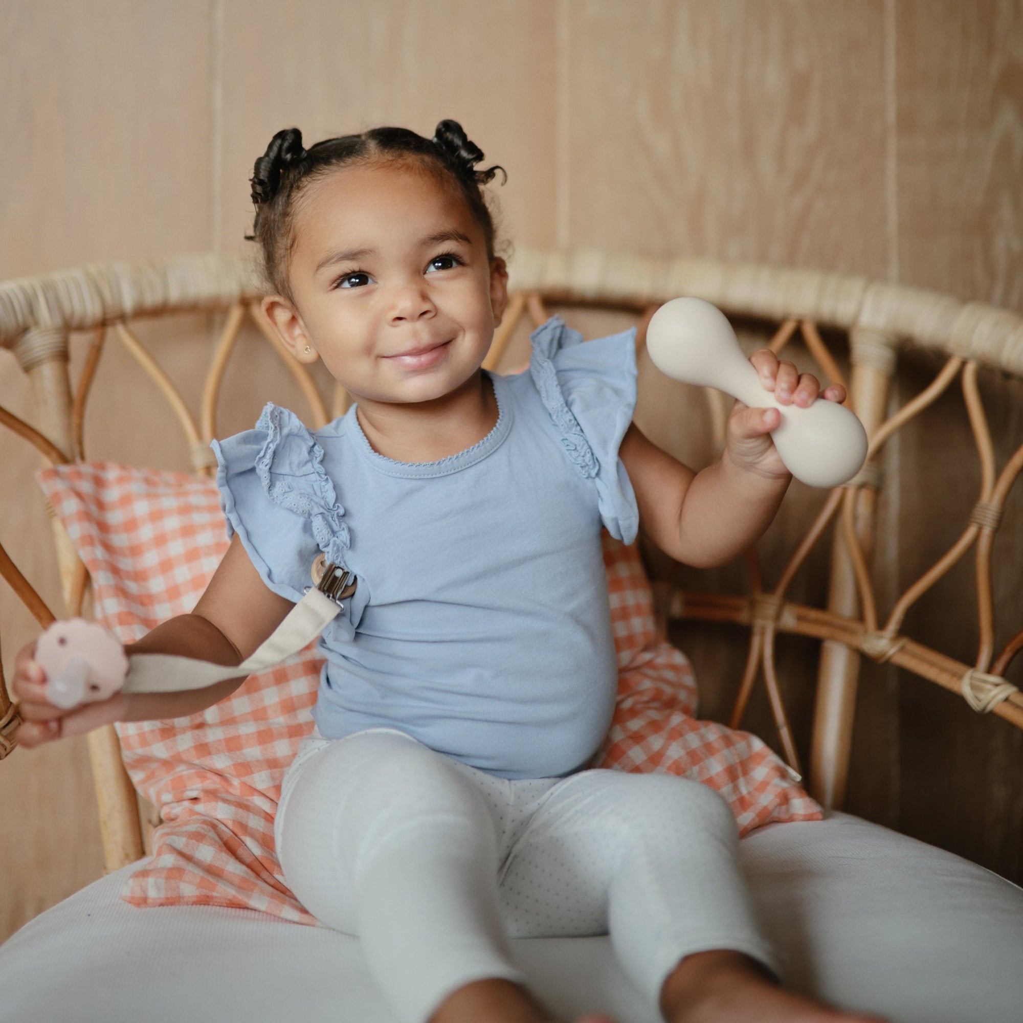 LPC-102, Linen Pacifier Clip 2-Pack