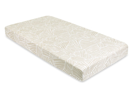 T29235,Babyletto,Oat Stripe Muslin Crib Sheet in GOTS Certified Organic Cotton