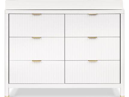 M26716RW,Namesake,Brimsley Tambour 6-Drawer Assembled Dresser in Warm White
