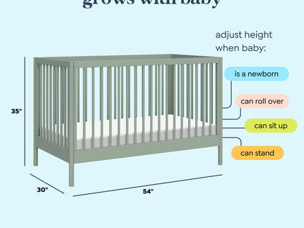 M25101LS,DaVinci,Birdie 3-in-1 Convertible Crib in Light Sage