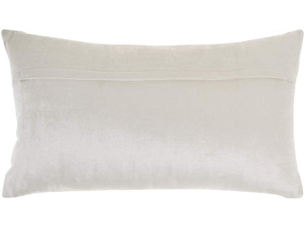 Sofia Ivory Beaded Stripes 21" x 12" Throw Pillow