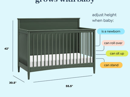 M27301FRGR,DaVinci,Frem 4-in-1 Convertible Crib in Forest Green