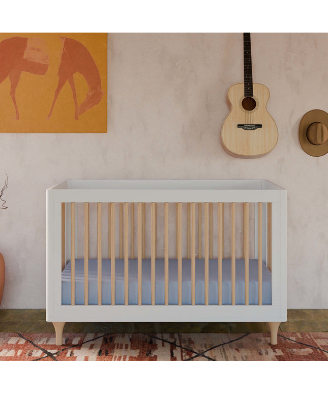 M9001WN,Babyletto,Lolly 3-in-1 Convertible Crib w/Toddler Bed Conversion Kit in White/Natural