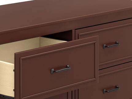 M12826CR,DaVinci,Charlie 6-Drawer Double Dresser in Crimson