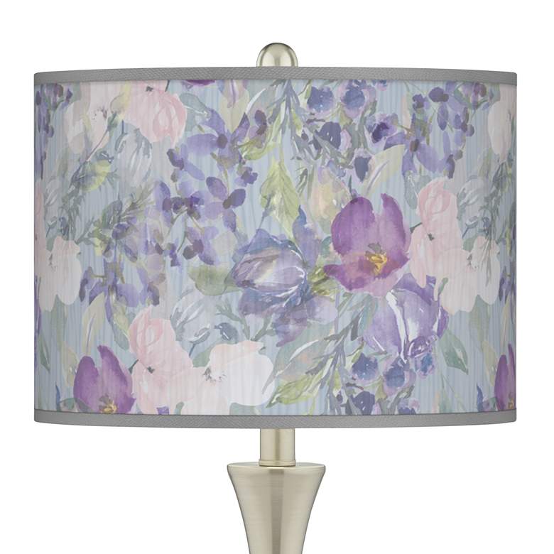 Spring Flowers 26 1/4"H Brushed Nickel Touch Table Lamps Set of 2