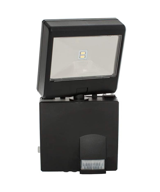 Square Black Solar Powered Motion Activated LED Spotlight