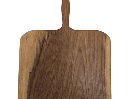 Square Teak Wood Charcuterie Cutting board with Long Handle