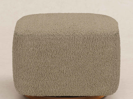 M26385LTDB,Babyletto,Kiwi Gliding Ottoman in Latte Teddy Loop w/ Dark Wood Base