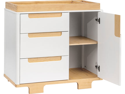 M23423WN,Babyletto,Yuzu 3-Drawer Changer Dresser in White/Natural