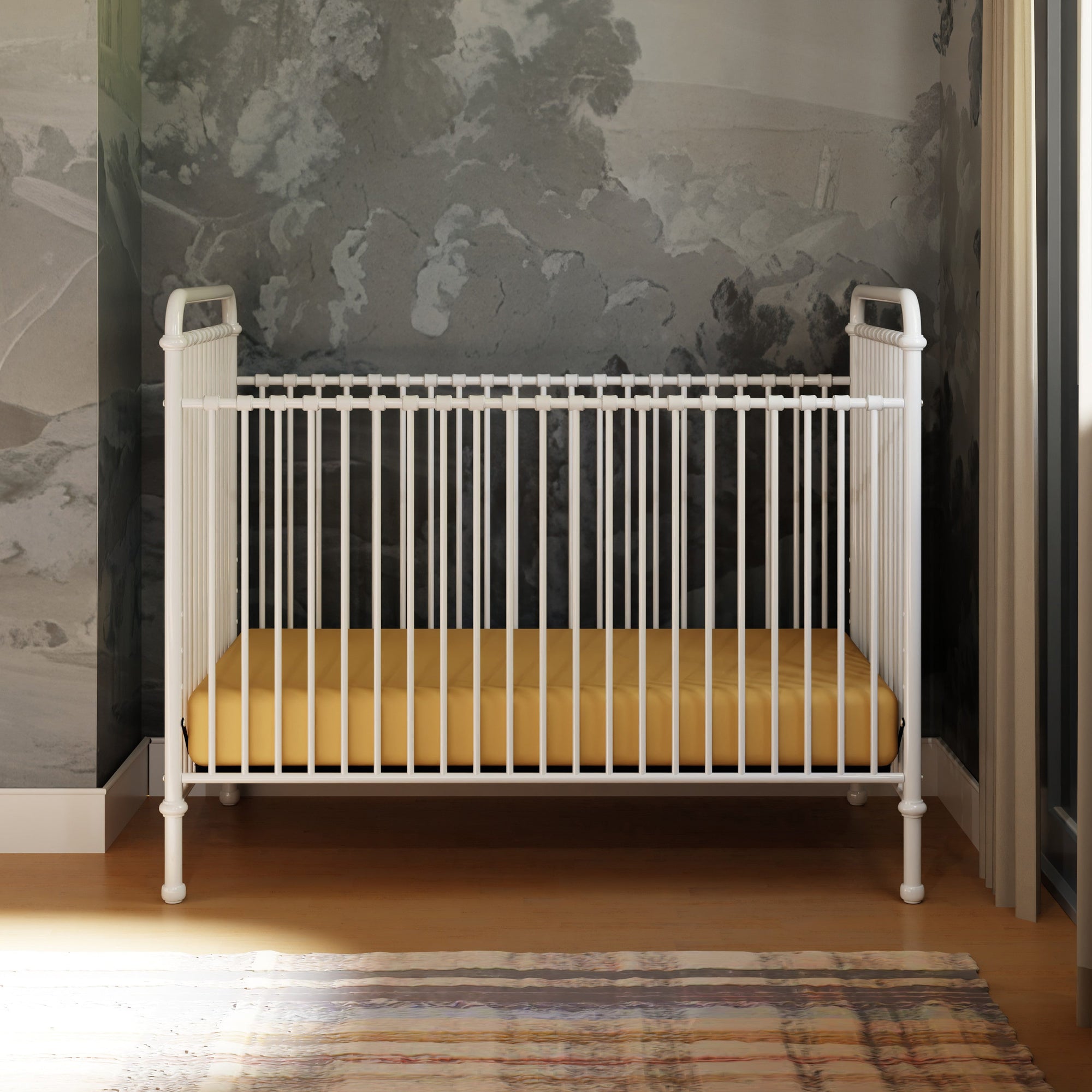 B15501WX,Namesake,Abigail 3-in-1 Convertible Crib in Washed White