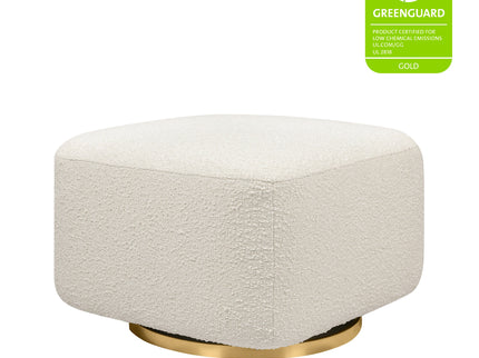 M26385WBG,Babyletto,Kiwi Gliding Ottoman in Ivory Boucle w/ Gold Base