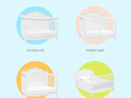 M20801W,DaVinci,Fiona 4-in-1 Convertible Crib in White