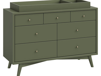M15916OL,Palma 7-Drawer Double Dresser  Assembled in Olive