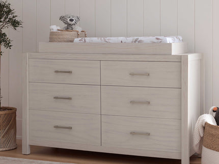 B26416WDF,Monogram by Namesake,Hemsted 6-Drawer Assembled Dresser in White Driftwood