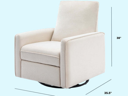M19387PCMEW,DaVinci,Penny Swivel Recliner in Performance Cream Eco-Weave