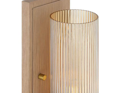 Stiffel Palais 12 1/2" High Gold and Wood Wall Sconce Set of 2