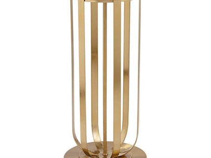 Studio 55D Blaine 14" Wide Modern Gold Metal and Glass Accent Table