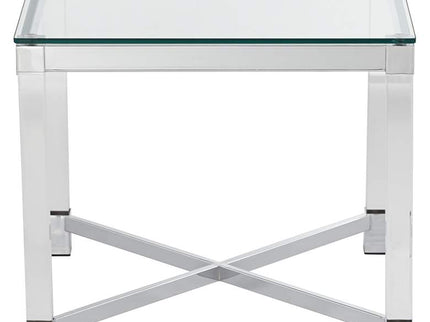 Studio 55D Jenna 22" Square Modern Acrylic and Glass Top Accent Table