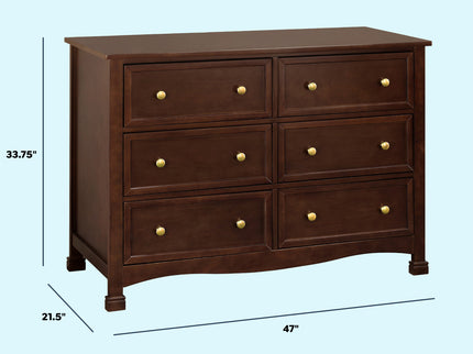M5529Q,DaVinci,Kalani 6-Drawer Double Wide Dresser in Espresso Finish