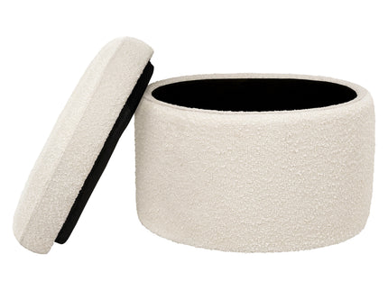 M22185WB,Babyletto,Wally Storage Ottoman in Ivory Boucle