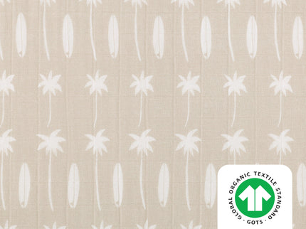 T27036,Babyletto,Beach Bum Muslin Mini Crib Sheet in GOTS Certified Organic Cotton