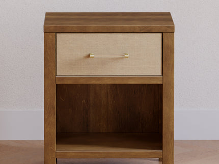 M24860NLPSEW,Namesake,Eloise Nightstand  Assembled in Natural Walnut & Performance Sand Eco-Weave