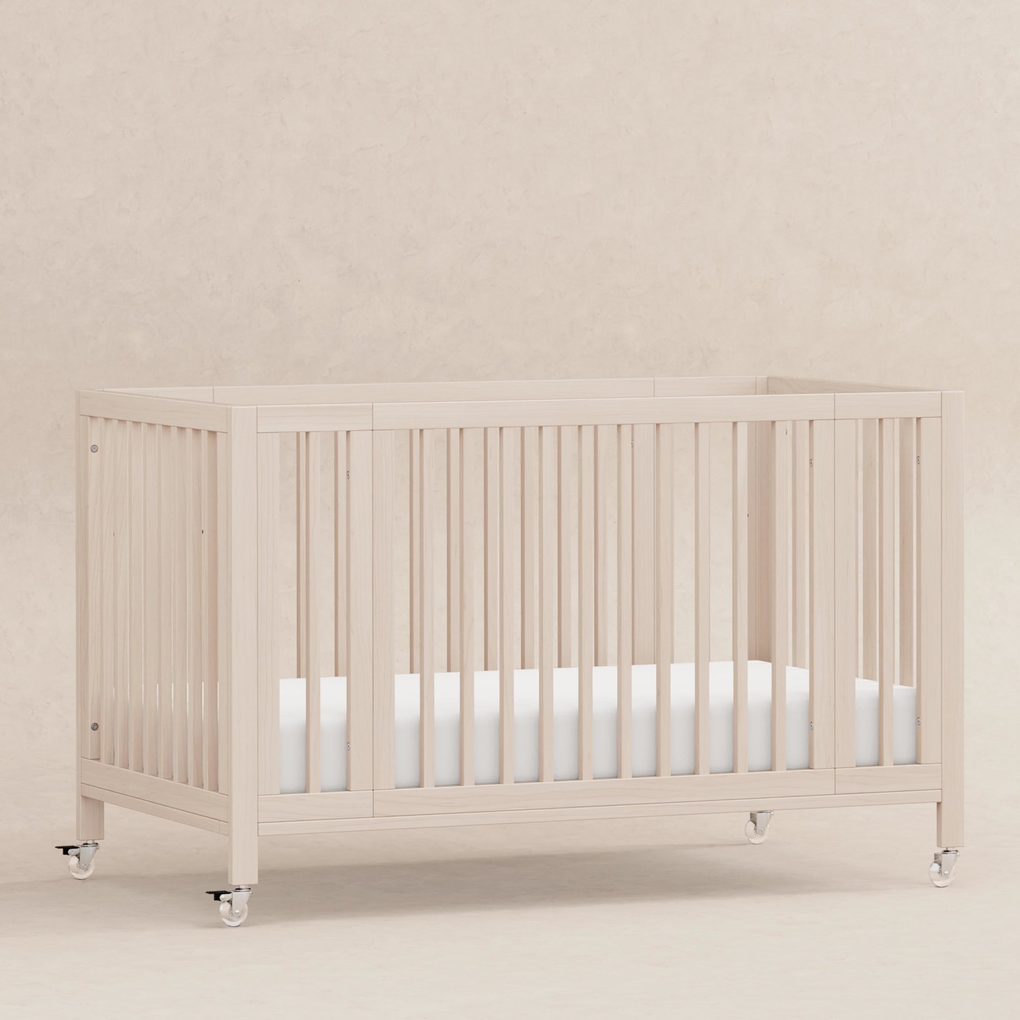 M30880NX,Babyletto,Rolli 9-in-1 Convertible All-Stages« Crib w/ Bassinet & Toddler Bed Kits in Washed Natural