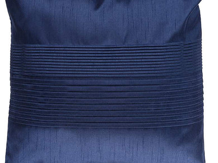Surya Center Pleated 18" Square Navy Throw Pillow