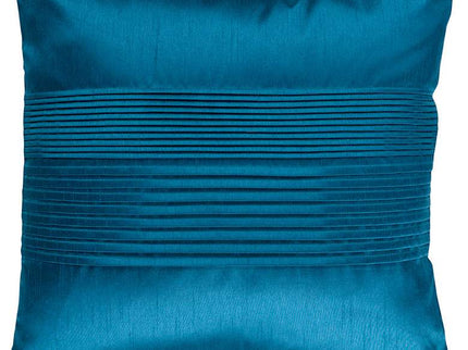 Surya Center Pleated 18" Square Teal Throw Pillow