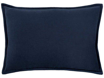 Surya Cotton Velvet Navy 19" x 13" Decorative Throw Pillow