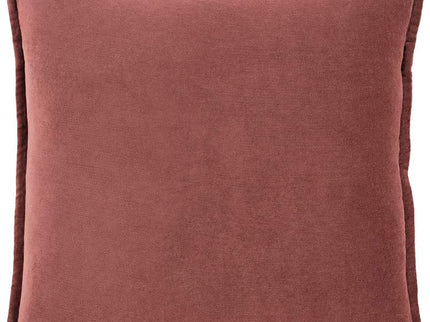 Surya Cotton Velvet Rust 18" Square Decorative Throw Pillow