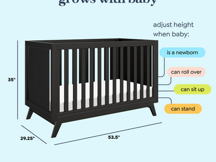 M22501E,DaVinci,Otto 3-in-1 Convertible Crib in Ebony