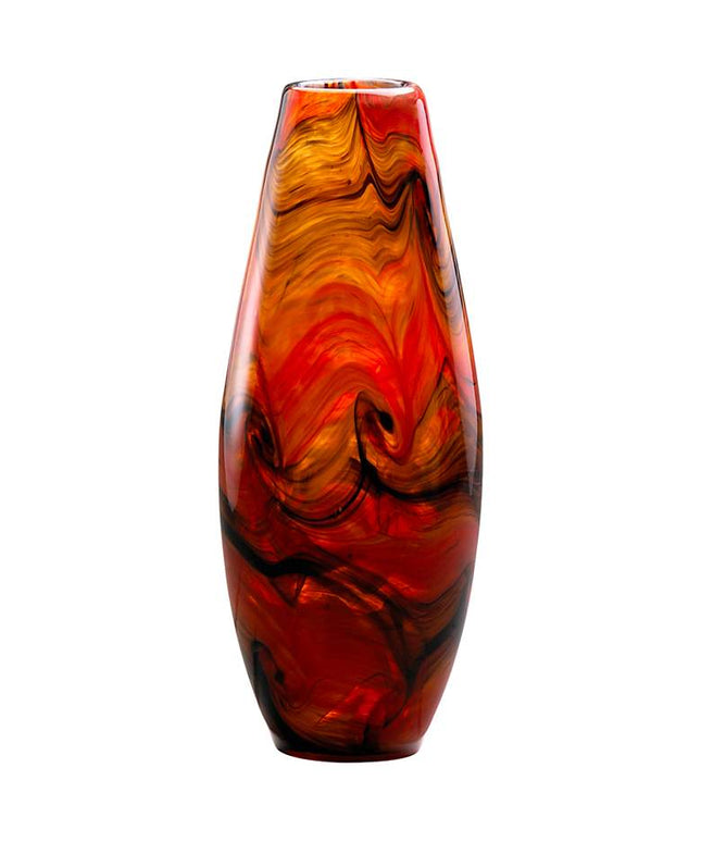 Swirl Large Italian 13" High Glass Vase