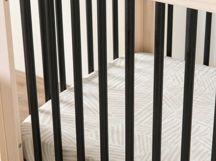 M9001NXB,Babyletto,Lolly 3-in-1 Convertible Crib w/Toddler Bed Conversion in WashedNatural/Black