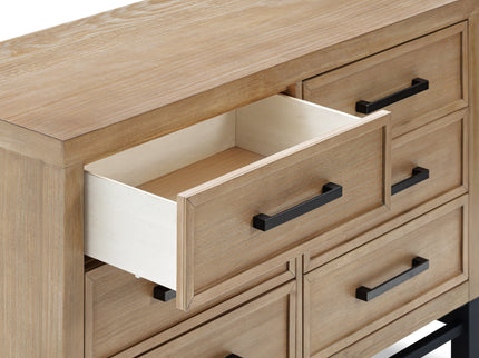 B25816DF,Monogram by Namesake,Newbern 6-Drawer Assembled Dresser in Driftwood