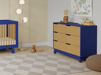 M4216CBTHY,Babyletto,Hudson 6-Drawer Double Dresser  Assembled in Cobalt and Honey