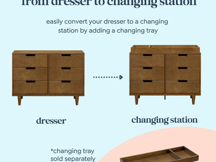 W4926L,DaVinci,Marley 6-Drawer Double Dresser in Walnut