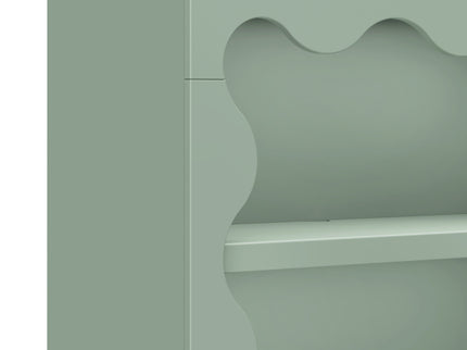 M31111LS,Babyletto Kids,Lido Wave Bookcase in Light Sage