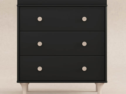 M9023BNX,Babyletto,Lolly 3-Drawer Changer Dresser w/Removable Changing Tray in Black/Washed Natural