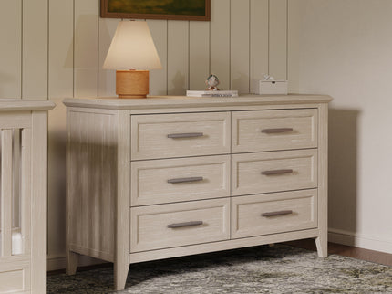 B14416SDB,Monogram by Namesake,Beckett 6-Drawer Dresser in Sandbar