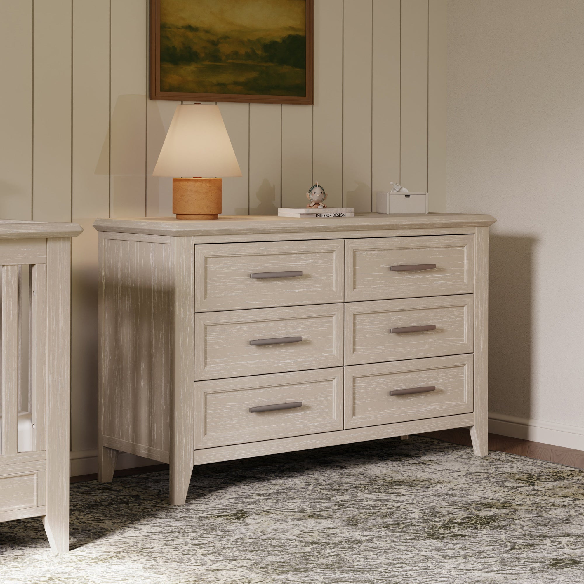 B14416SDB,Monogram by Namesake,Beckett 6-Drawer Dresser in Sandbar