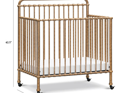 M15398VG,Namesake,Winston 4-in-1 Convertible Mini Crib in Vintage Gold