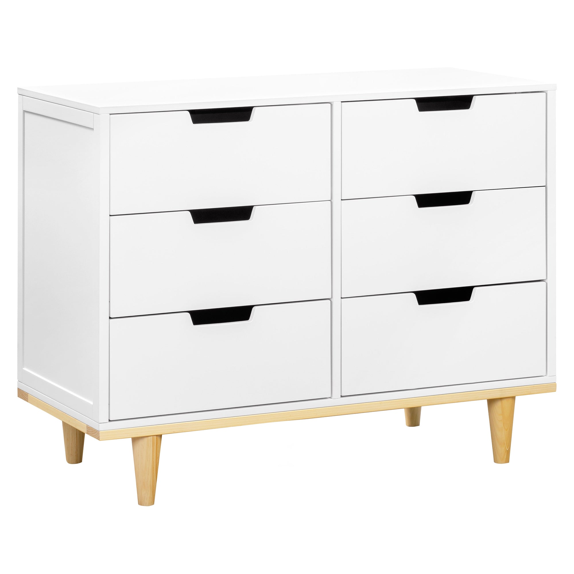 W4926WN,DaVinci,Marley 6-Drawer Double Dresser in White/Natural