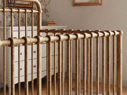 M15398VG,Namesake,Winston 4-in-1 Convertible Mini Crib in Vintage Gold