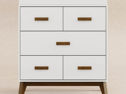 M5823WNL,Babyletto,Scoot 3-Drawer Changer Dresser in White/Natural Walnut Finish