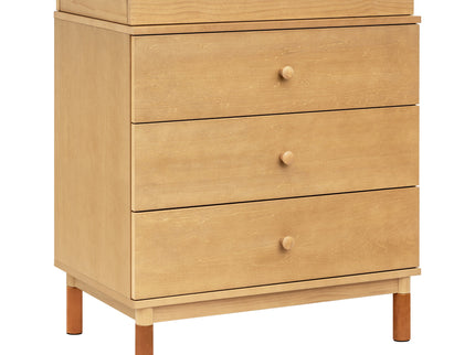 M12923HYVTL,Babyletto,Gelato 3-Drawer Changer Dresser  leather feet w/Removable Changing Tray in Honey