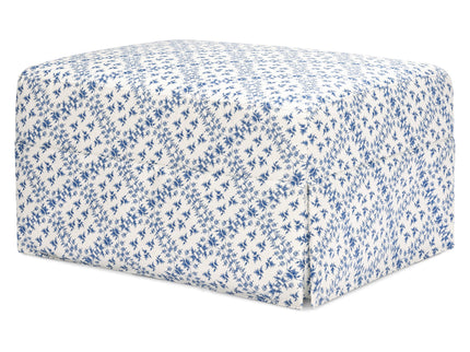 M21785BLT,Namesake,Sarah Flint x Namesake Crawford Gliding Ottoman in Blue Lattice Performance Eco-Weave