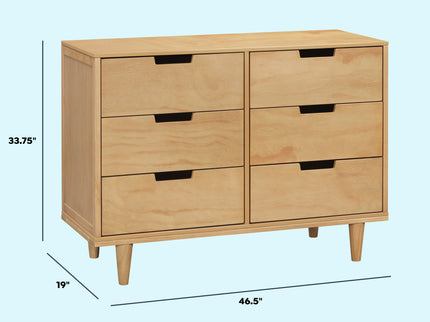 W4926HY,DaVinci,Marley 6-Drawer Double Dresser in Honey