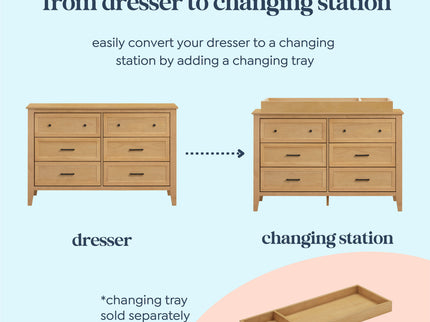 M24726HY,DaVinci,Beau 6-Drawer Dresser in Honey