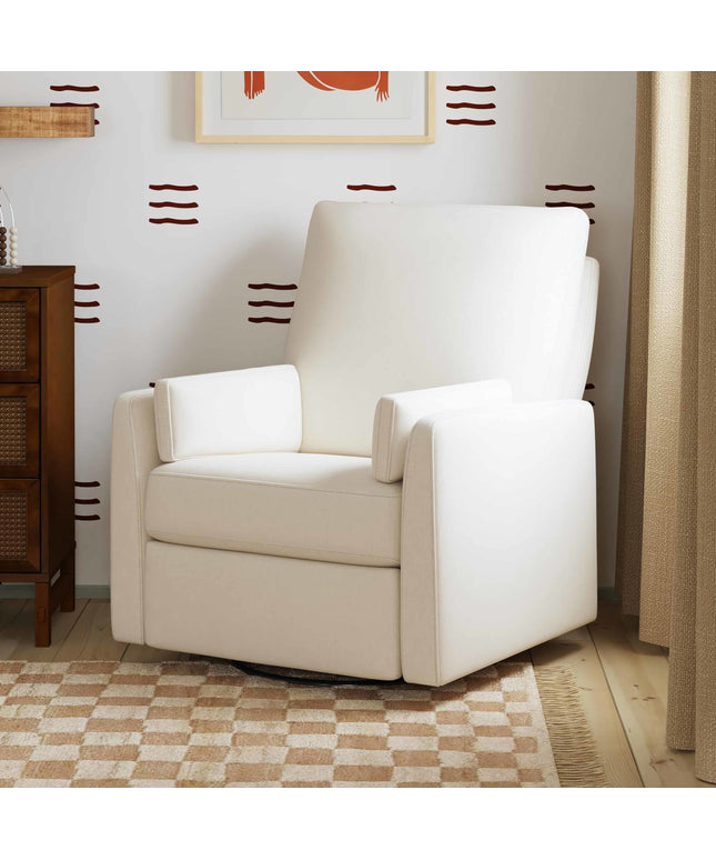 F24687PCM,Carter's,Ethan Swivel Recliner in Performance Cream Linen